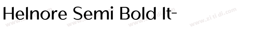 Helnore Semi Bold It字体转换 Helnore Semi Bold It字体转换